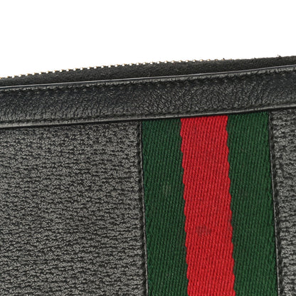 Gucci Calfskin Web Ophidia Zip Around Wallet Black 11 of 12