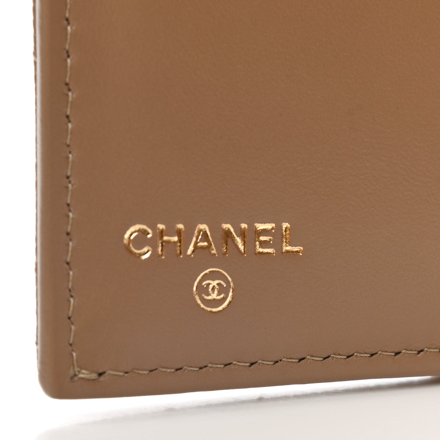 Caviar Quilted Medium Flap Wallet Beige