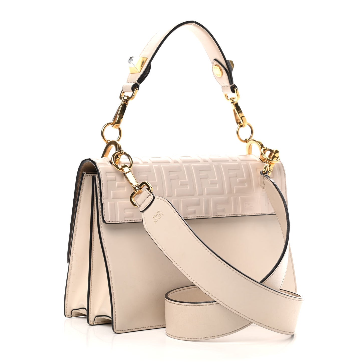 Vitello Liberty FF 1974 Embossed Kan I Shoulder Bag Camelia