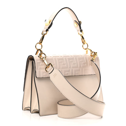 Fendi Vitello Liberty FF 1974 Embossed Kan I Shoulder Bag Camelia 2 of 22