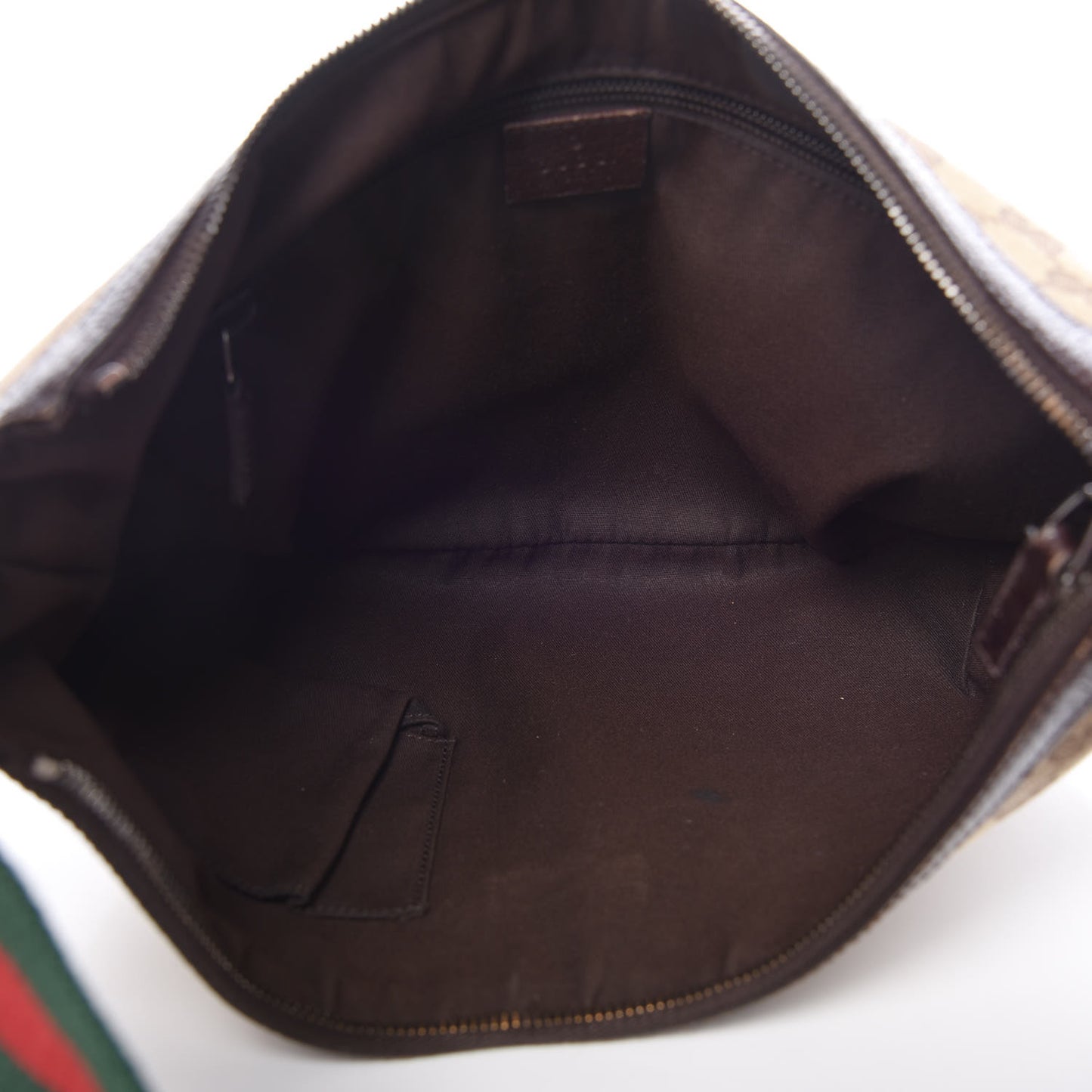 Monogram Web Medium Half Moon Hobo Dark Brown