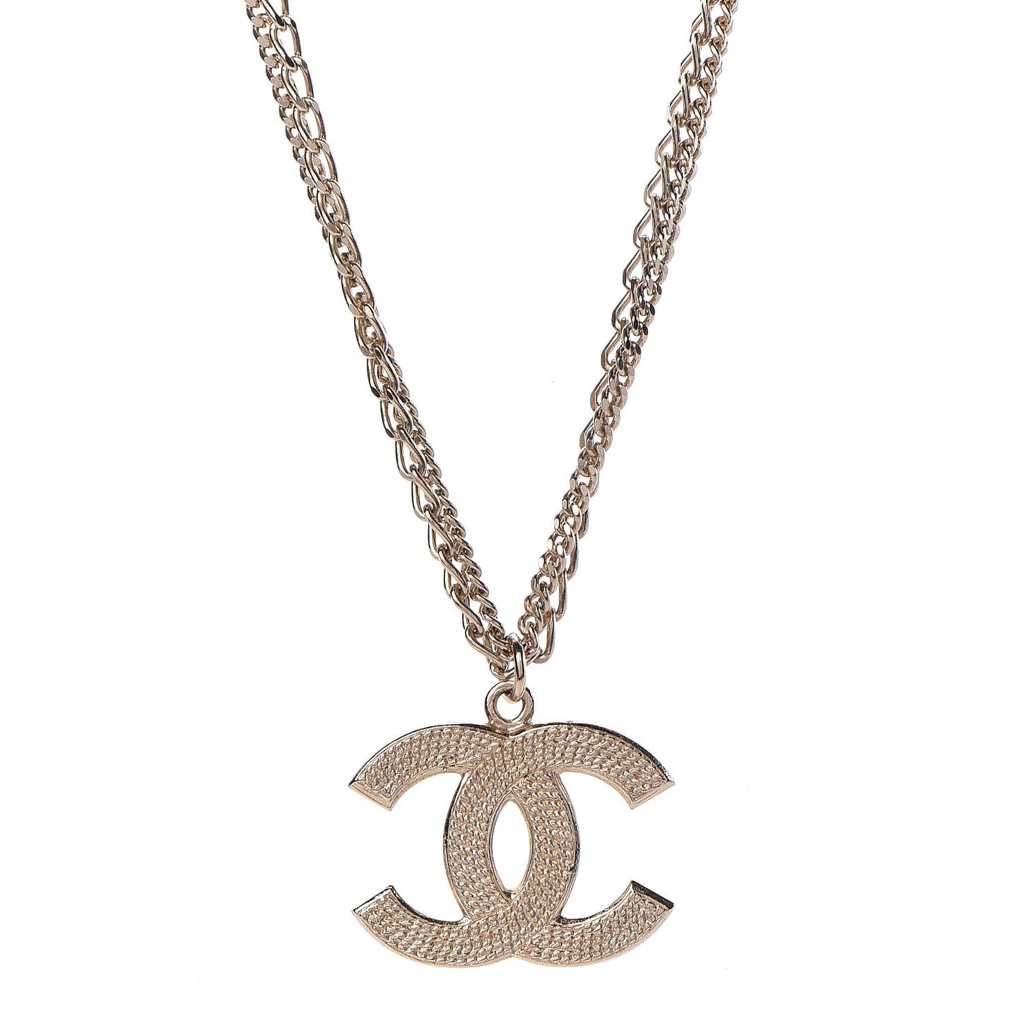 Double Chain CC Necklace Gold
