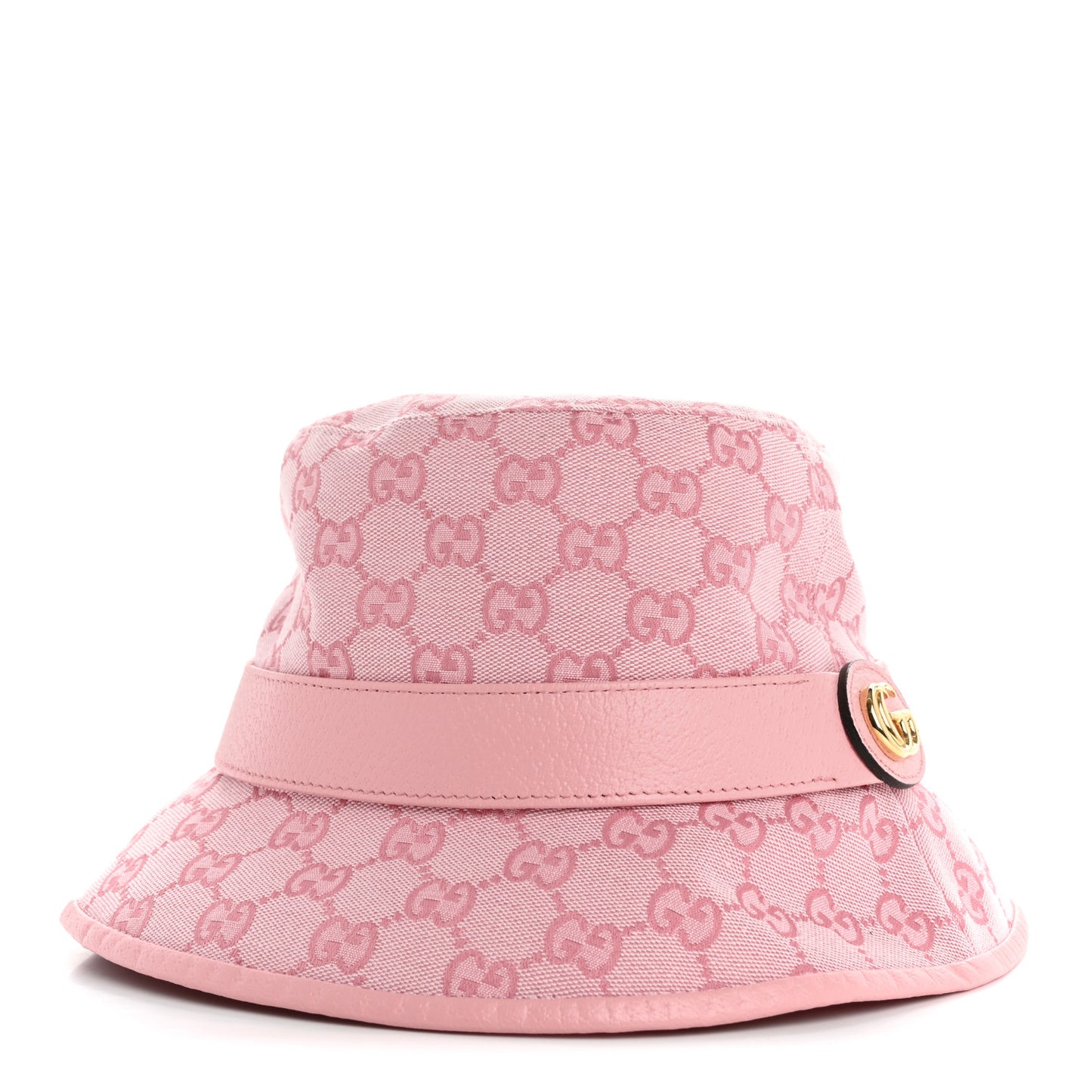 Monogram Textured Dollar Calfskin GG Jago Bucket Hat L Soft Cotton Candy Dark Cotton Candy