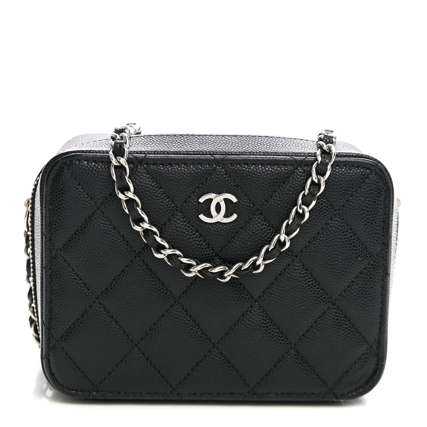 Caviar Quilted Camera Bag Black