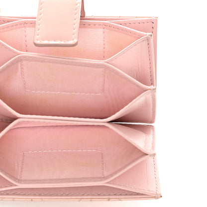 Christian Dior Patent Cannage Lady Dior 5-Gusset Card Holder Rose Clair 5 of 8