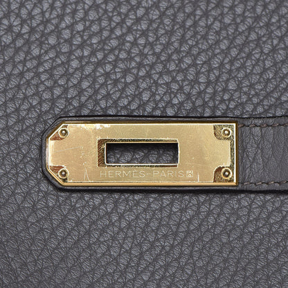 Hermes Taurillon Clemence Birkin 35 Etain 28 of 41
