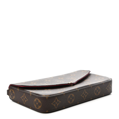 Louis Vuitton Monogram Pochette Felicie Chain Wallet Fuchsia 3 of 4