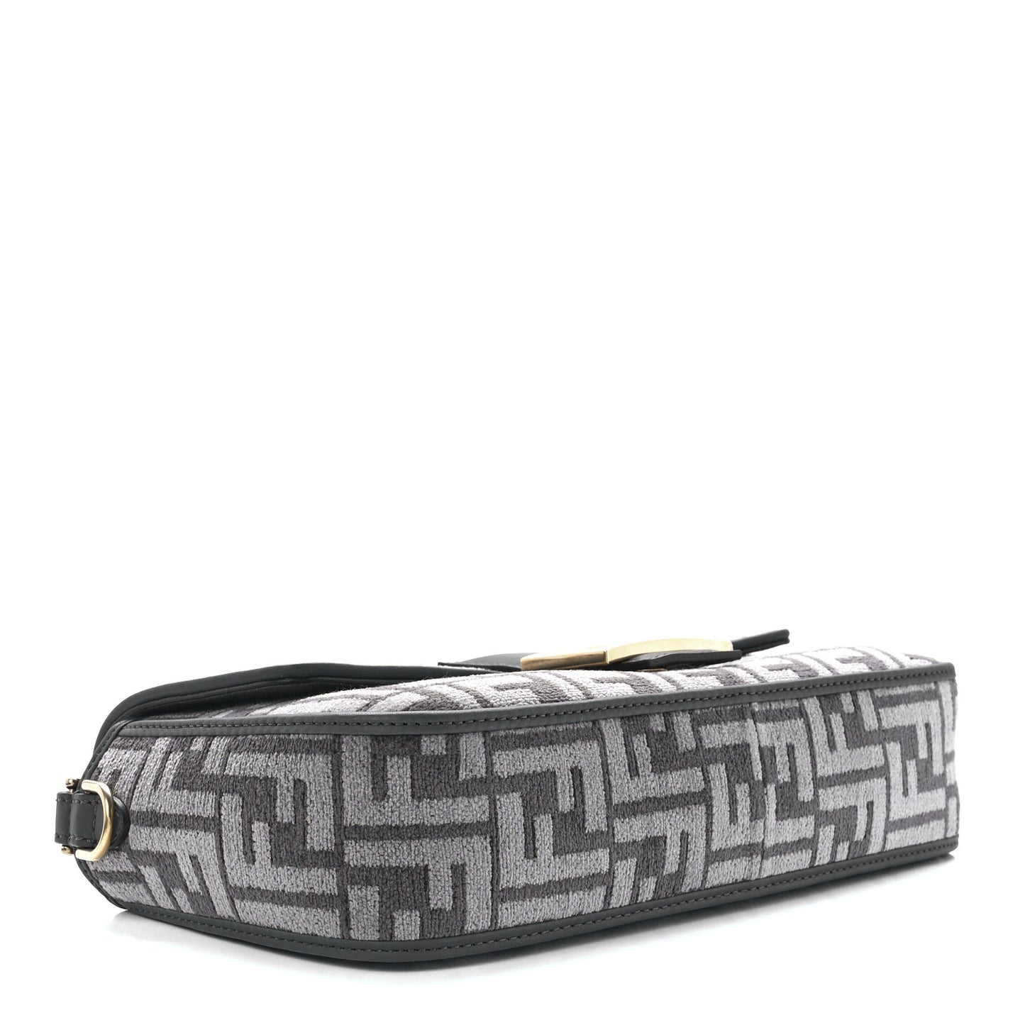 Chenille FF Embroidered Baguette Antracite Asfalto