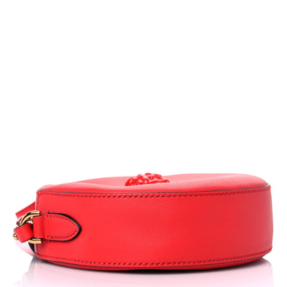 Versace Calfskin La Medusa Round Camera Bag Red 4 of 8