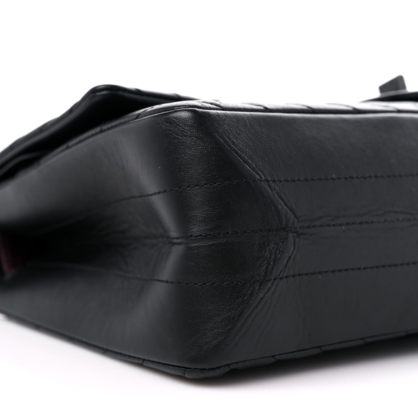 Aged Calfskin Chevron Quilted 2.55 Reissue 226 So Black