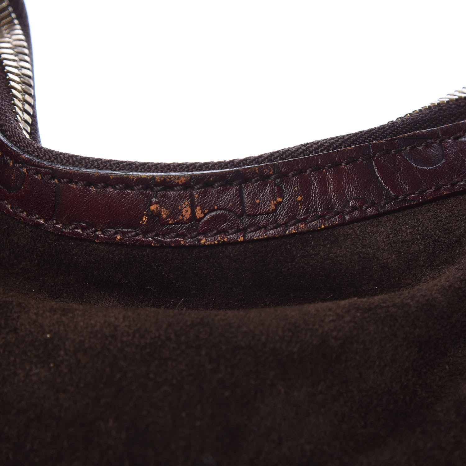 Gucci Suede Horsebit Embossed Glam Hobo Dark Brown 8 of 10