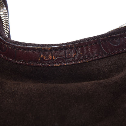 Gucci Suede Horsebit Embossed Glam Hobo Dark Brown 8 of 10