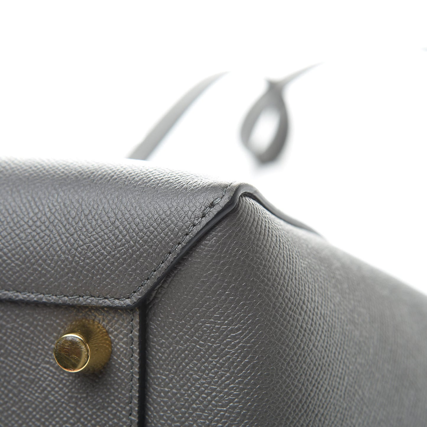 Grained Calfskin Mini Belt Bag Grey