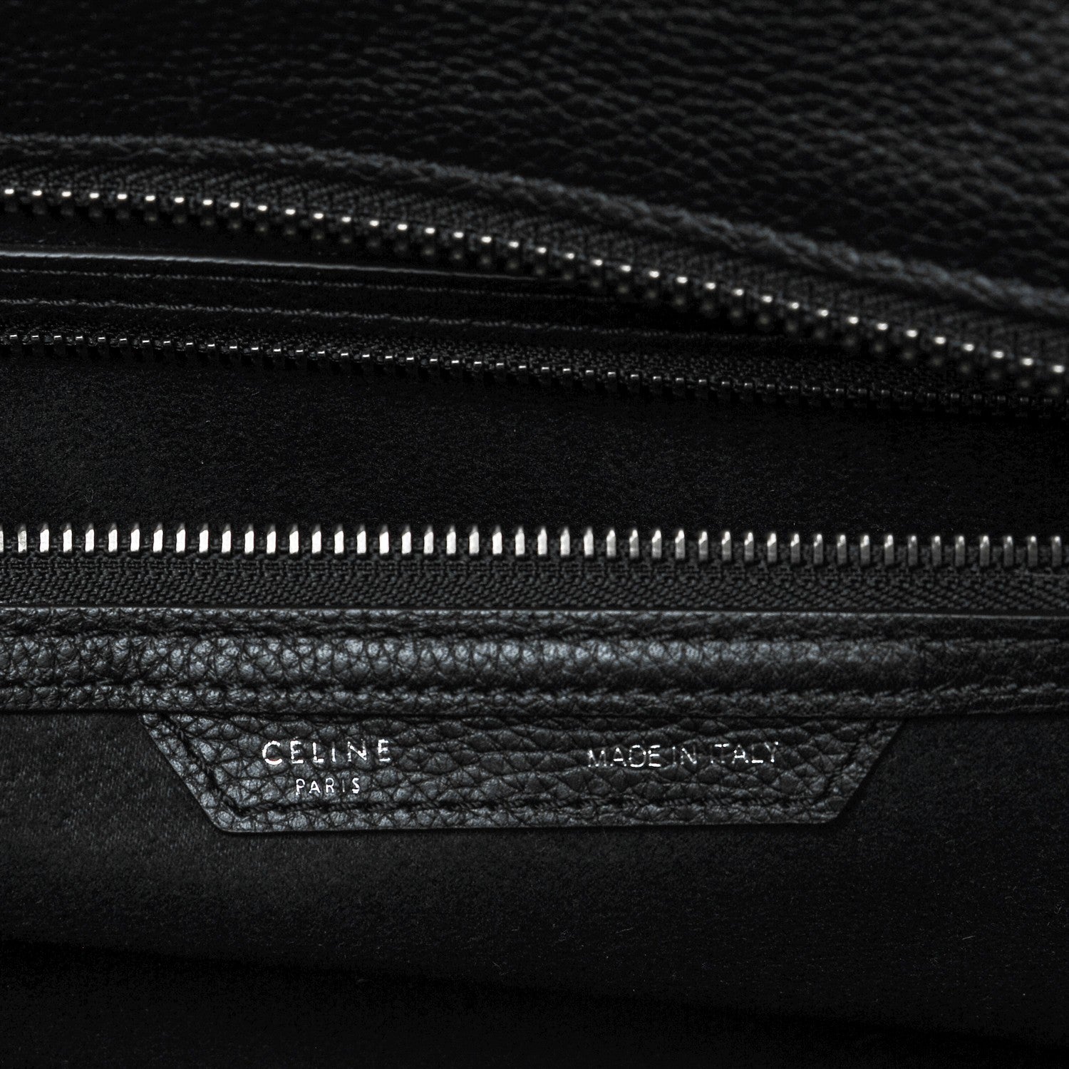 Celine Drummed Calfskin Shoulder Luggage Black 7 of 8