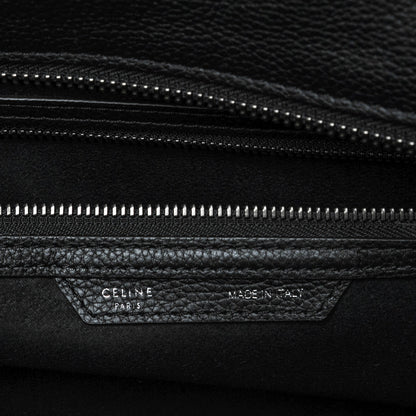 Celine Drummed Calfskin Shoulder Luggage Black 7 of 8