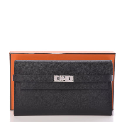 Hermes Epsom Kelly Longue Wallet Black 10 of 10