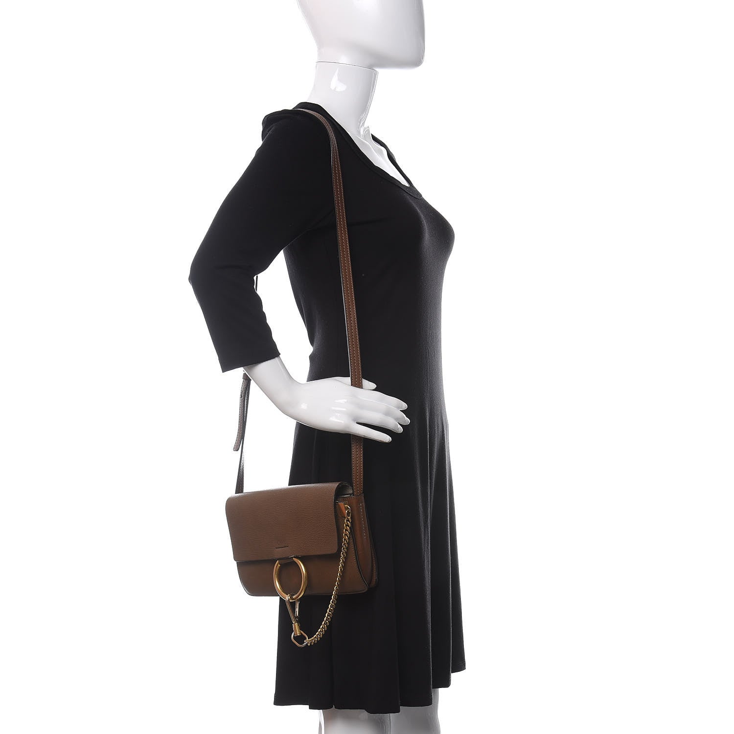 Chloe Goatskin Small Faye Shoulder Bag Woody Khaki 2 of 22