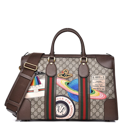 Gucci Soft GG Supreme Monogram Courrier Medium Duffle Bag Beige New Acero Multicolor 1 of 14