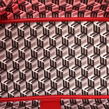 MCM Visetos Medium Liz Reversible Shopper Tote Candy Red 9 of 15