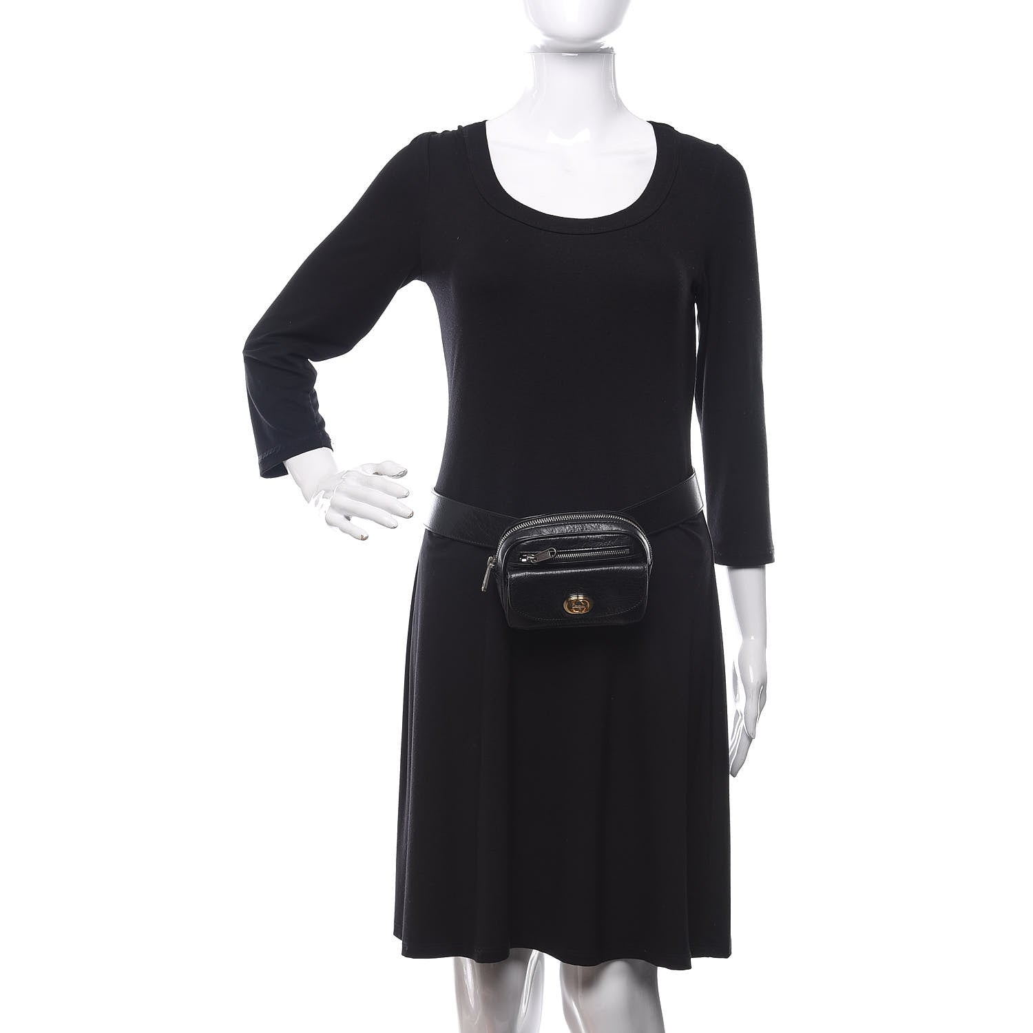 Gucci Fluffy Calfskin Mini Morpheus Belt Bag Black 2 of 11