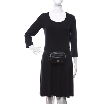 Gucci Fluffy Calfskin Mini Morpheus Belt Bag Black 2 of 11