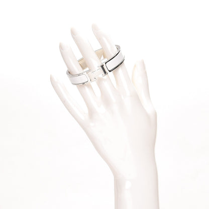 Hermes Enamel Narrow Clic Clac H Bracelet PM White 2 of 5