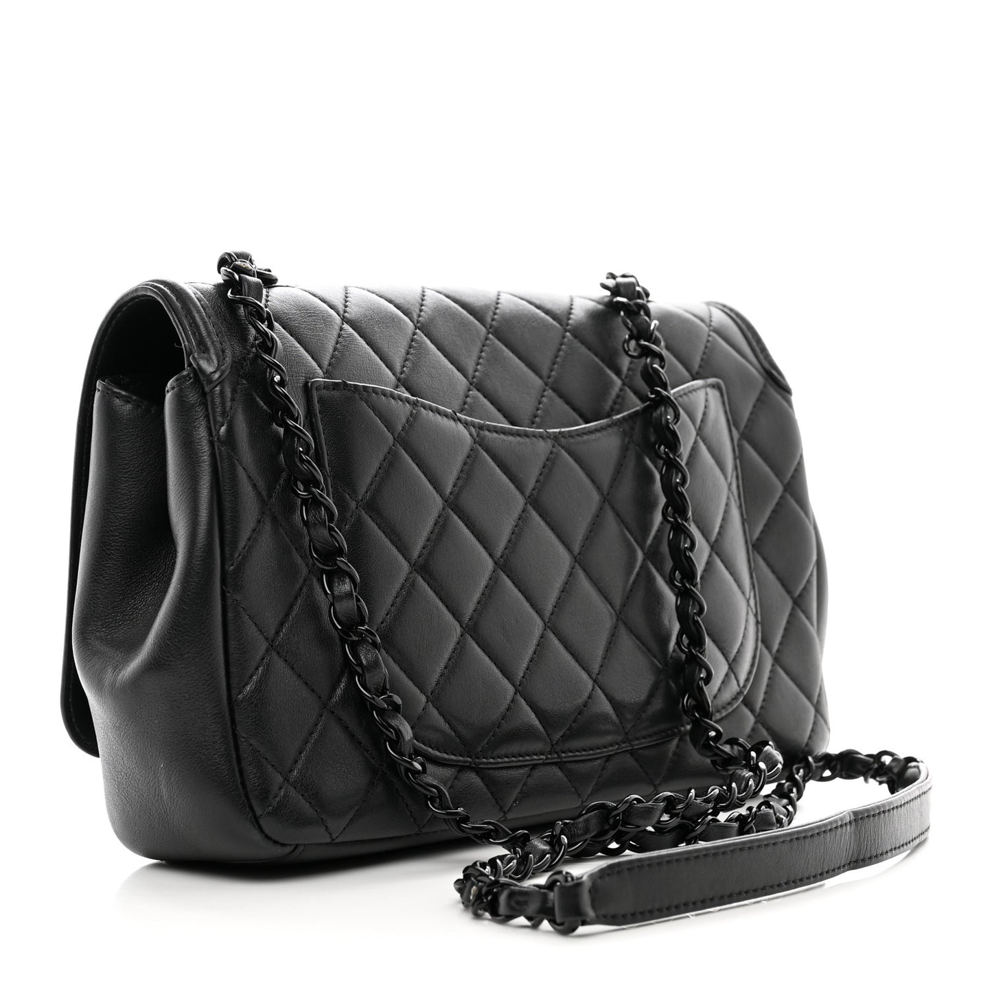 Lambskin Quilted Medium CC Filigree Flap Black
