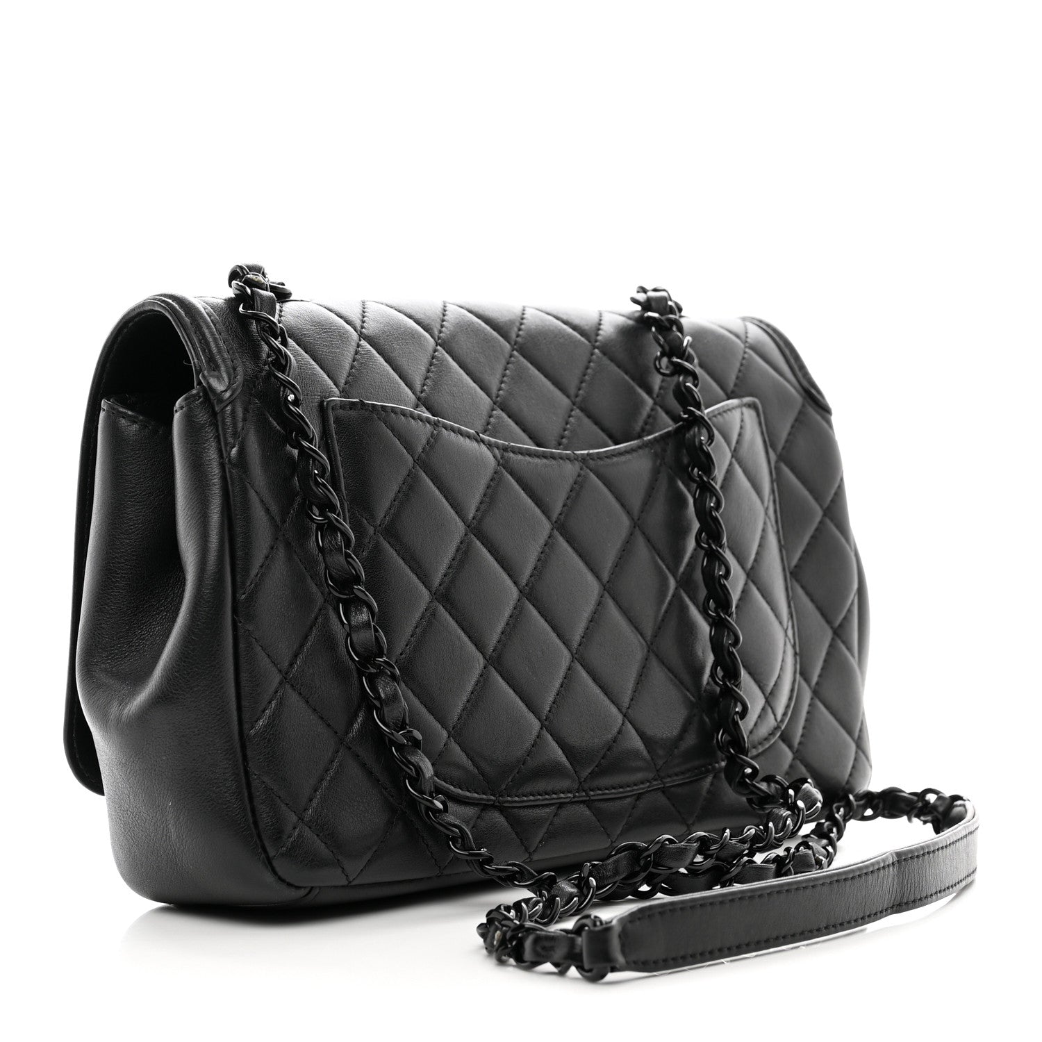 Chanel Lambskin Quilted Medium CC Filigree Flap Black 3 of 13