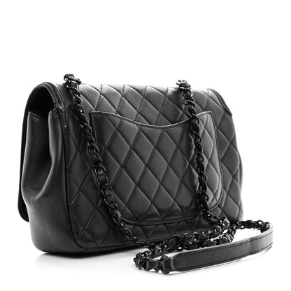 Chanel Lambskin Quilted Medium CC Filigree Flap Black 3 of 13