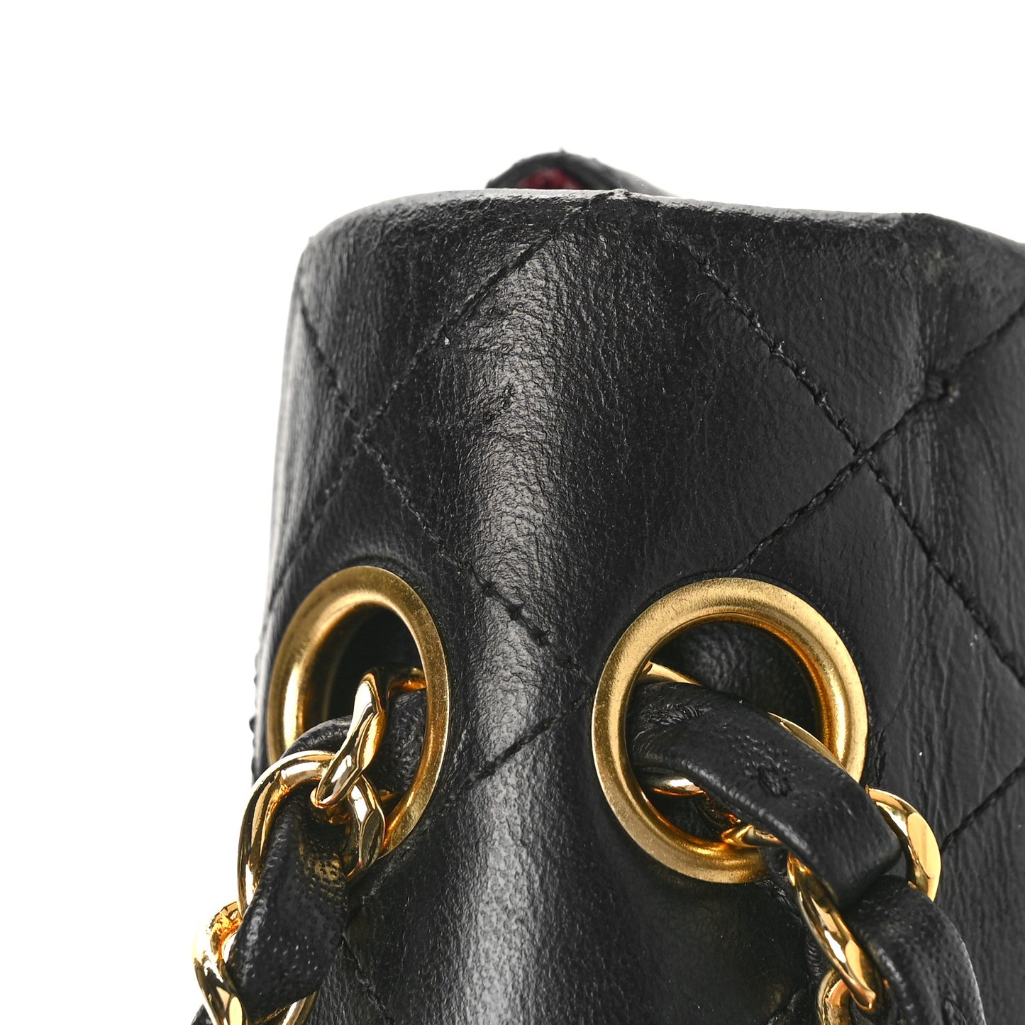 Lambskin Quilted Small Double Flap Black