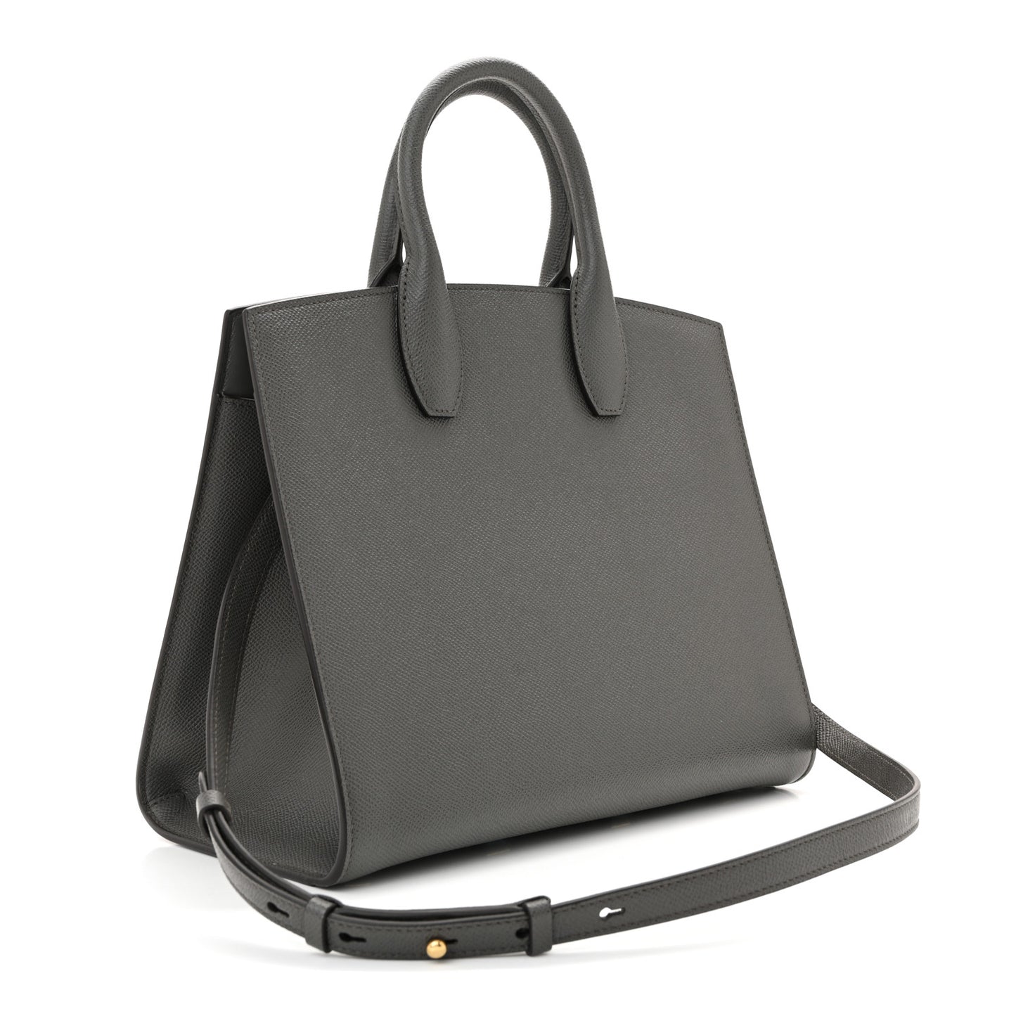 Hammered Calfskin Medium The Studio Box Bag Sparrow