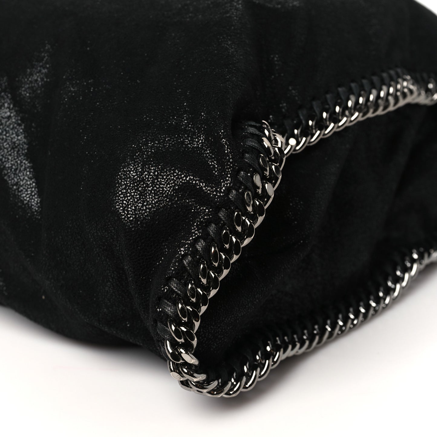 Metallic Shaggy Deer Falabella Tote Black