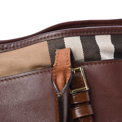 Burberry Calfskin House Check Medium Salisbury Tote Brown 13 of 17