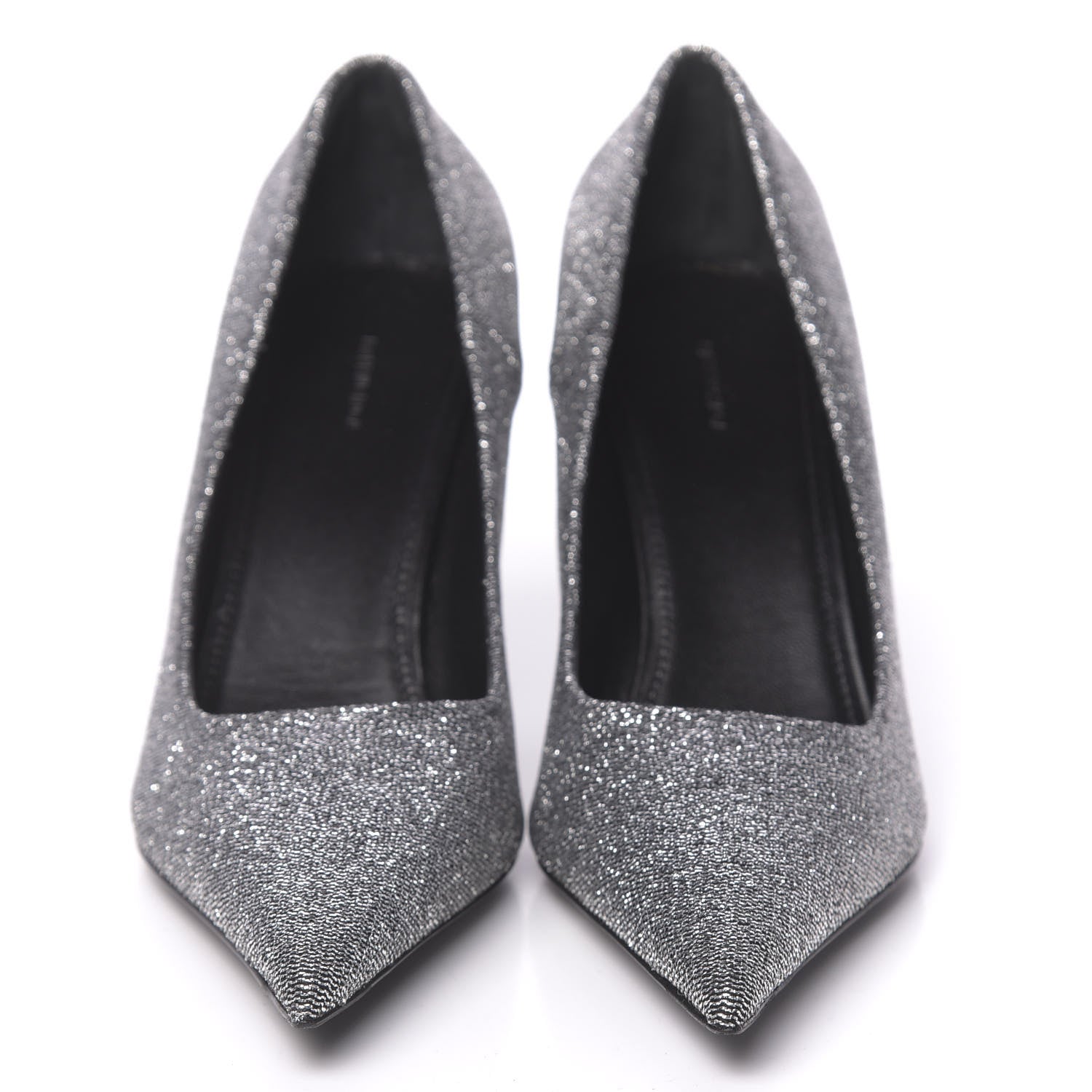 Balenciaga Shiny Fabric Square Knife 80mm Pumps 37.5 Silver 2 of 9