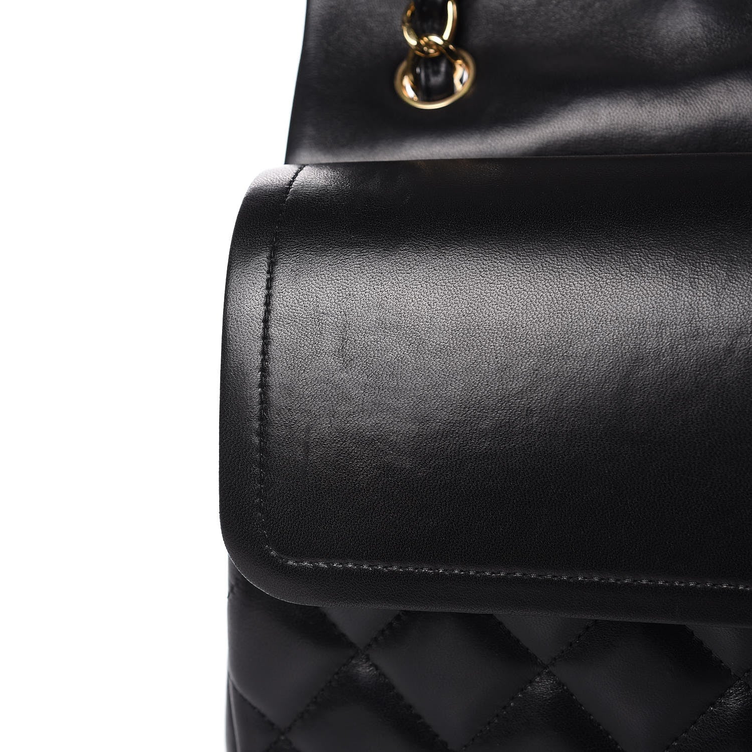 Chanel Lambskin Quilted Jumbo Double Flap Black 13 of 16