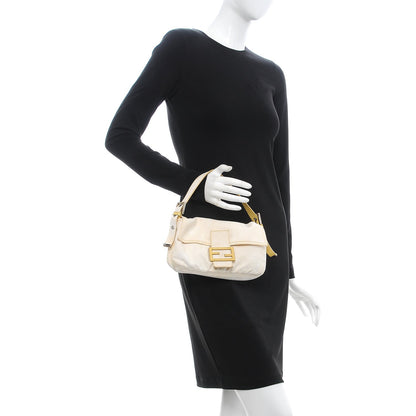 Fendi Denim Python Baguette White Yellow 2 of 21