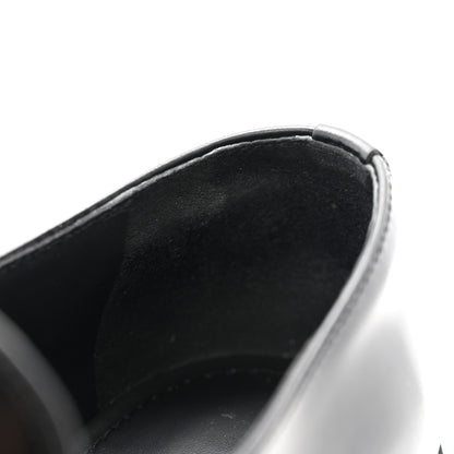 Prada Spazzolato Metal Triangle Logo 50mm Loafers 37.5 Black 11 of 13