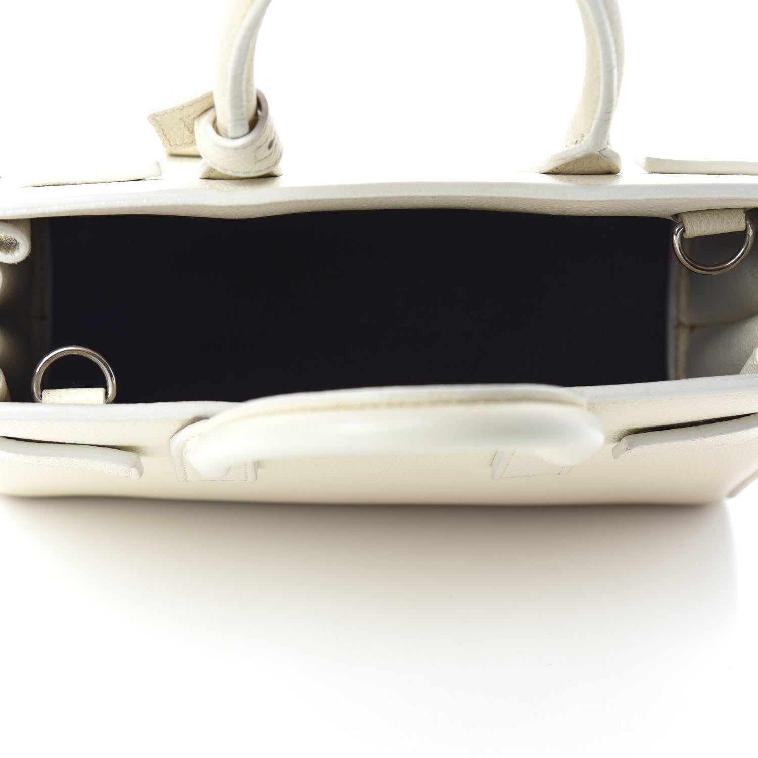 Saint Laurent Grained Calfskin Nano Sac de Jour Dove White 5 of 9