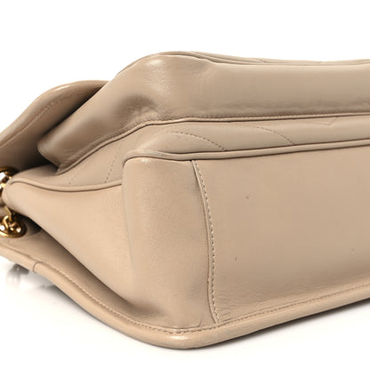 Saint Laurent Lambskin Matelasse Monogram Medium Niki Chain Satchel Dark Beige 9 of 11
