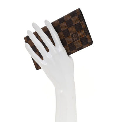 Louis Vuitton Damier Ebene Checkbook Cover Wallet 2 of 9