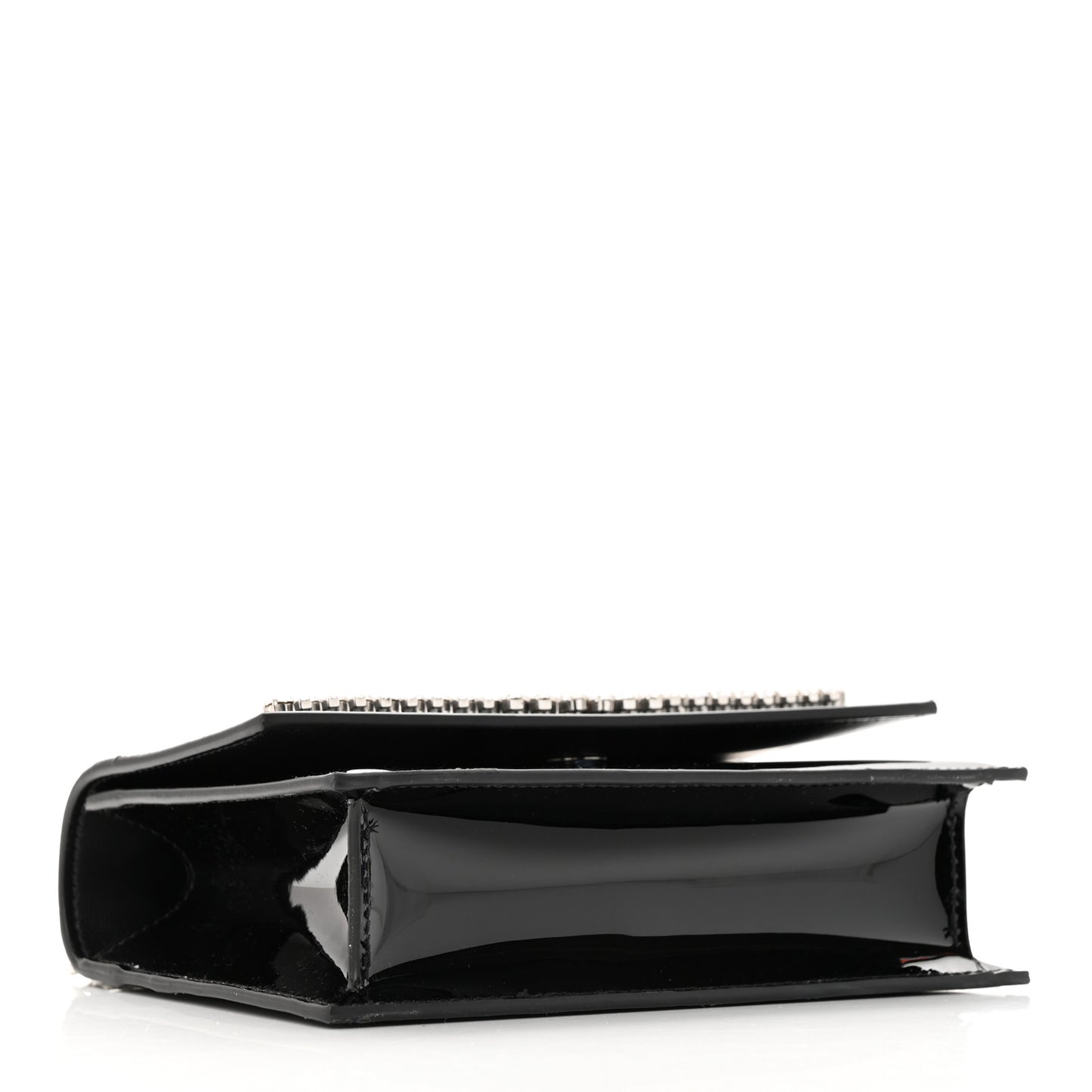 Patent Crystal Embellished Bing Bohemia Crossbody Bag Black