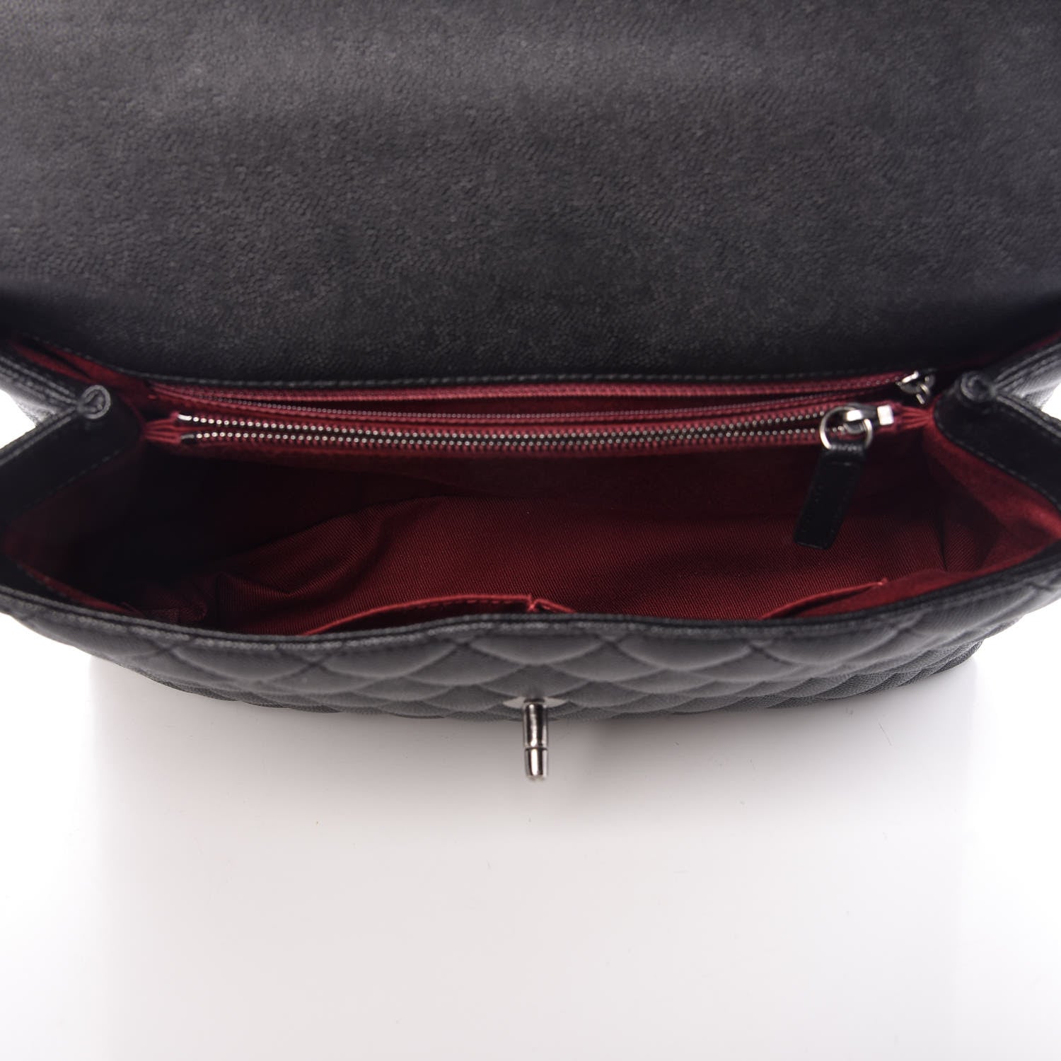 Chanel Caviar Quilted Medium Coco Handle Flap Black 5 of 10