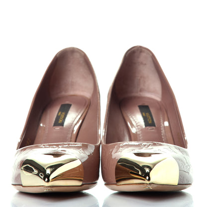 Louis Vuitton Vernis Allamanda Pumps 36 Rose Velours 2 of 8