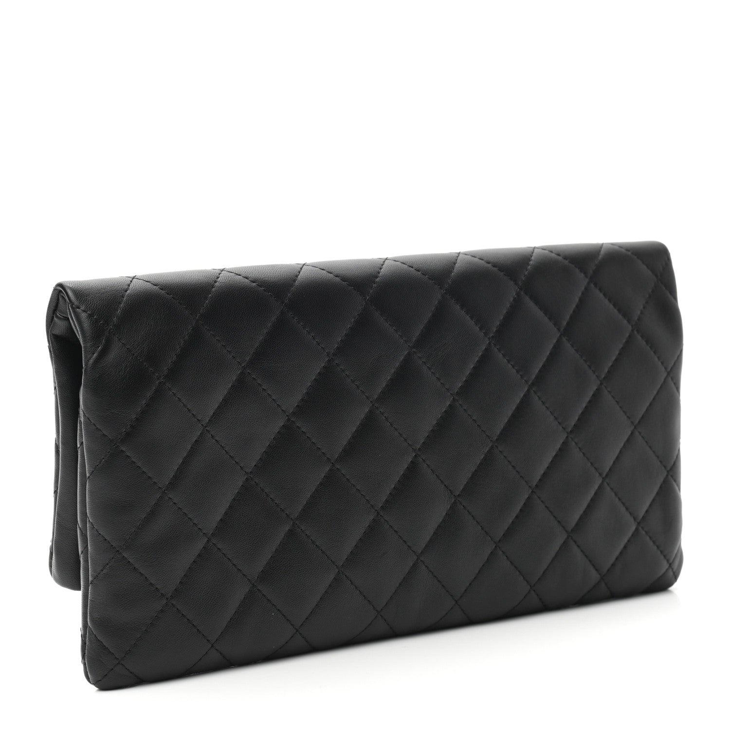 Chanel Lambskin Quilted CC Beauty Clutch Black 4 of 8