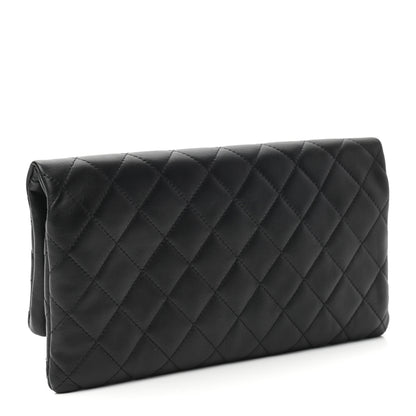 Chanel Lambskin Quilted CC Beauty Clutch Black 4 of 8