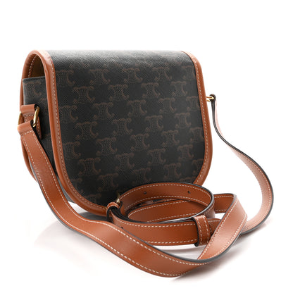 Celine Triomphe Canvas Medium Folco Bag Tan 3 of 10