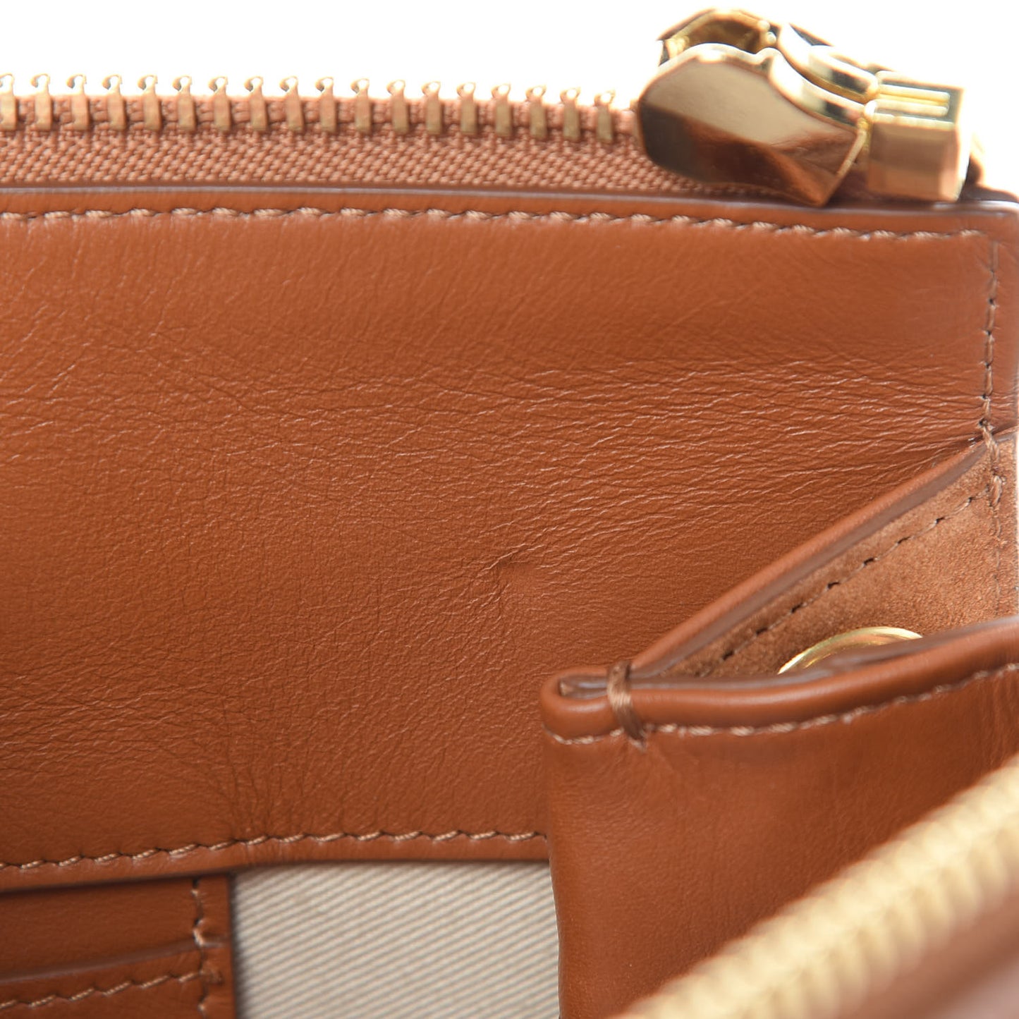 Calfskin Suede Small Roy Bag Caramel