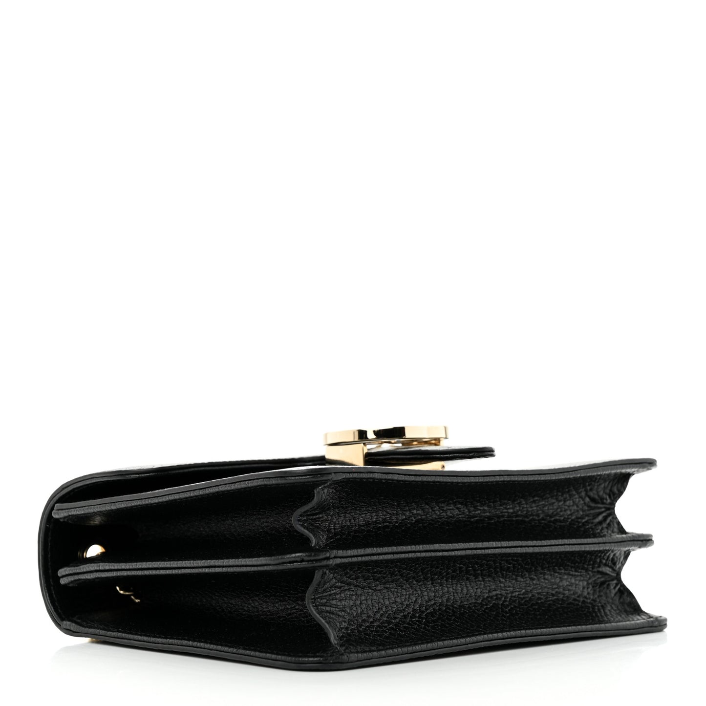 Dollar Calfskin Small Interlocking G Shoulder Bag Black