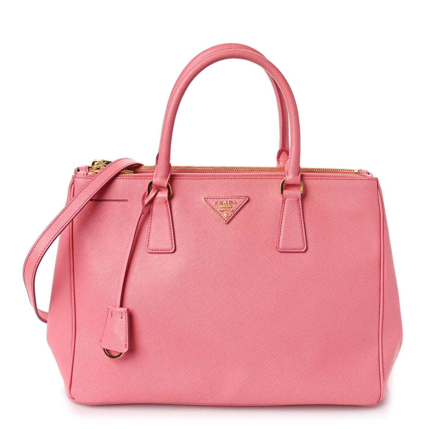 Saffiano Medium Galleria Double Zip Tote Geranio