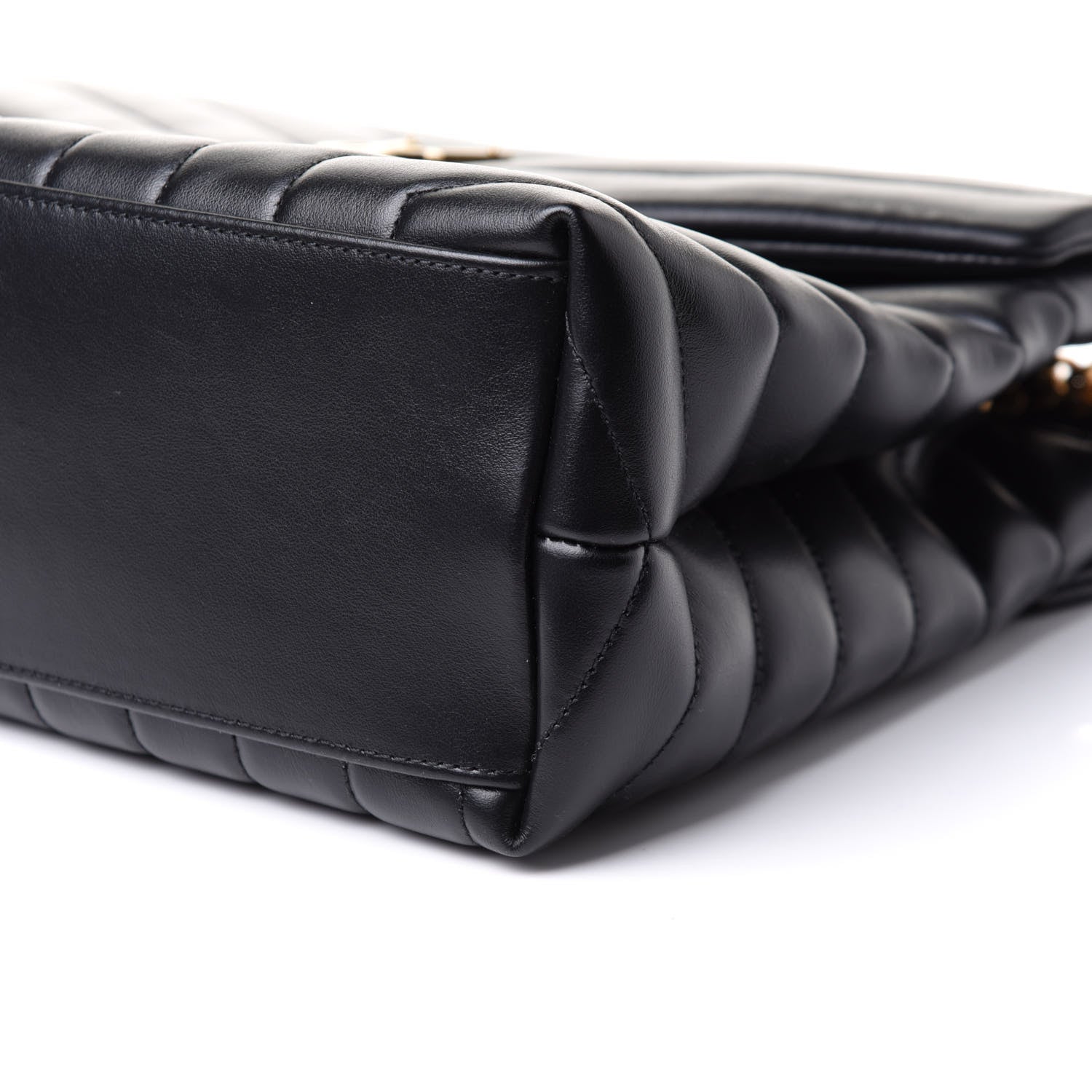Saint Laurent Calfskin Y Quilted Monogram Medium Loulou Chain Satchel Black 9 of 11